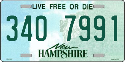 NH license plate 3407991