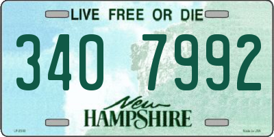 NH license plate 3407992