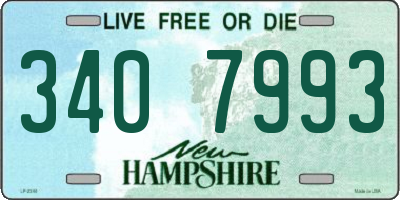 NH license plate 3407993
