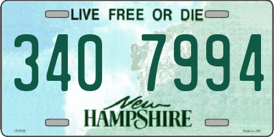 NH license plate 3407994