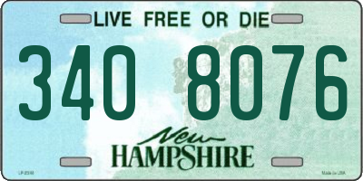 NH license plate 3408076