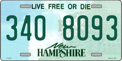 NH license plate 3408093