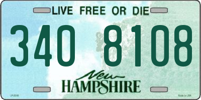 NH license plate 3408108