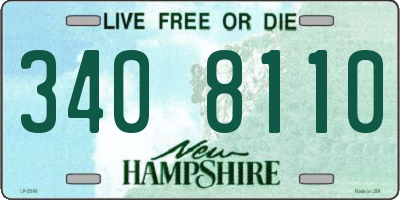 NH license plate 3408110