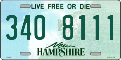 NH license plate 3408111