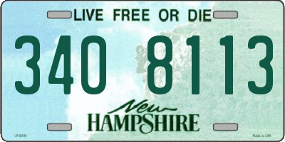 NH license plate 3408113