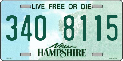 NH license plate 3408115