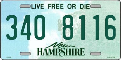 NH license plate 3408116