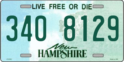 NH license plate 3408129