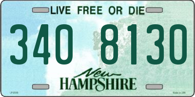 NH license plate 3408130