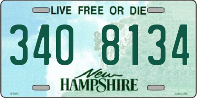 NH license plate 3408134