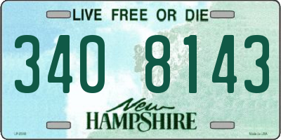 NH license plate 3408143