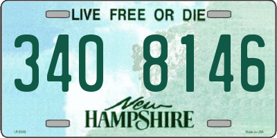 NH license plate 3408146