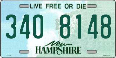 NH license plate 3408148