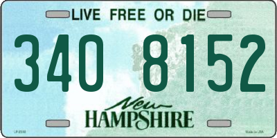 NH license plate 3408152