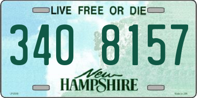 NH license plate 3408157