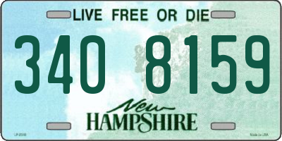 NH license plate 3408159