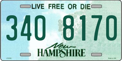 NH license plate 3408170