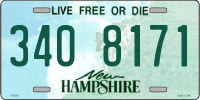 NH license plate 3408171