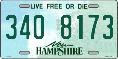 NH license plate 3408173
