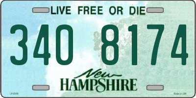 NH license plate 3408174
