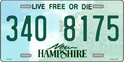 NH license plate 3408175