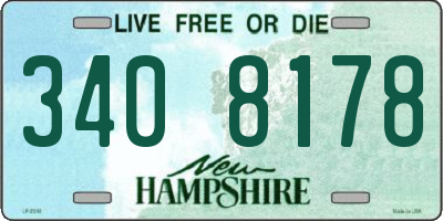 NH license plate 3408178