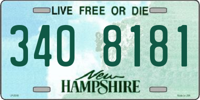 NH license plate 3408181