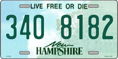 NH license plate 3408182