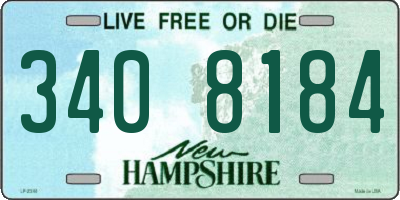 NH license plate 3408184