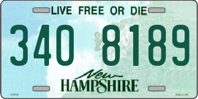 NH license plate 3408189