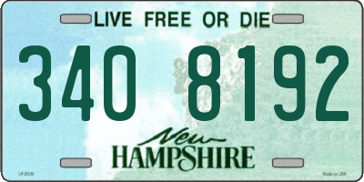 NH license plate 3408192