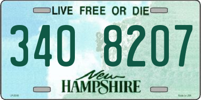 NH license plate 3408207