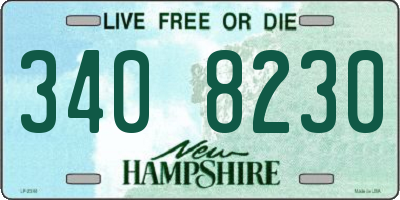 NH license plate 3408230