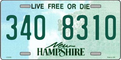 NH license plate 3408310