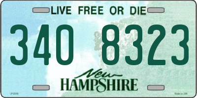 NH license plate 3408323