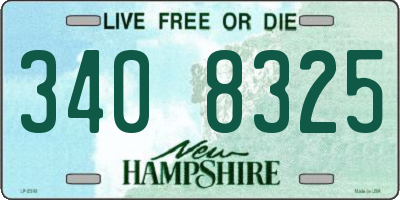 NH license plate 3408325