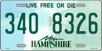 NH license plate 3408326