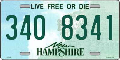 NH license plate 3408341