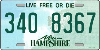 NH license plate 3408367