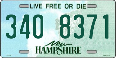 NH license plate 3408371