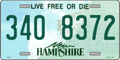 NH license plate 3408372