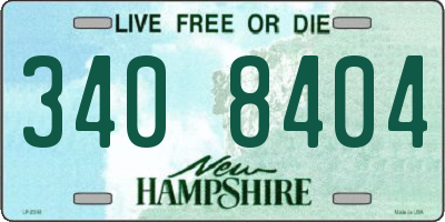 NH license plate 3408404