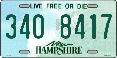 NH license plate 3408417