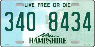 NH license plate 3408434