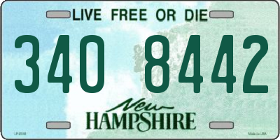 NH license plate 3408442