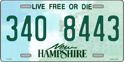 NH license plate 3408443