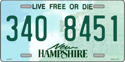 NH license plate 3408451