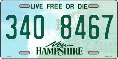 NH license plate 3408467