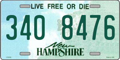 NH license plate 3408476